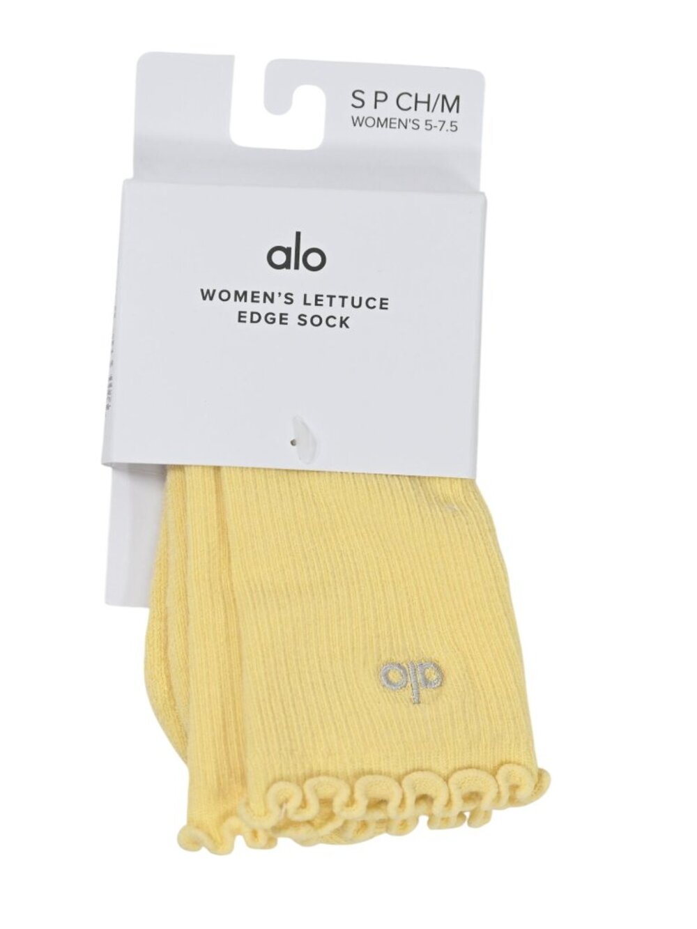 ALO Yoga Lettuce Edge Sock A0660W in Warm Butter